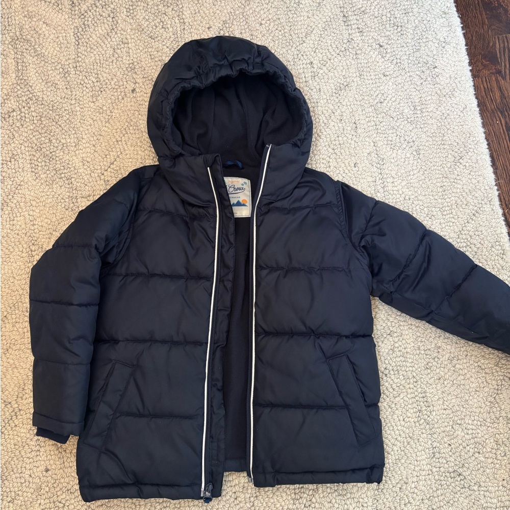Kids Navy Puffer J. Crew Jacket, size small